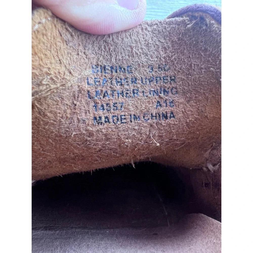 Polo Ralph Lauren Bienne‎ Mens Brown Leather Boat Shoes Loafers 9.5D 14357